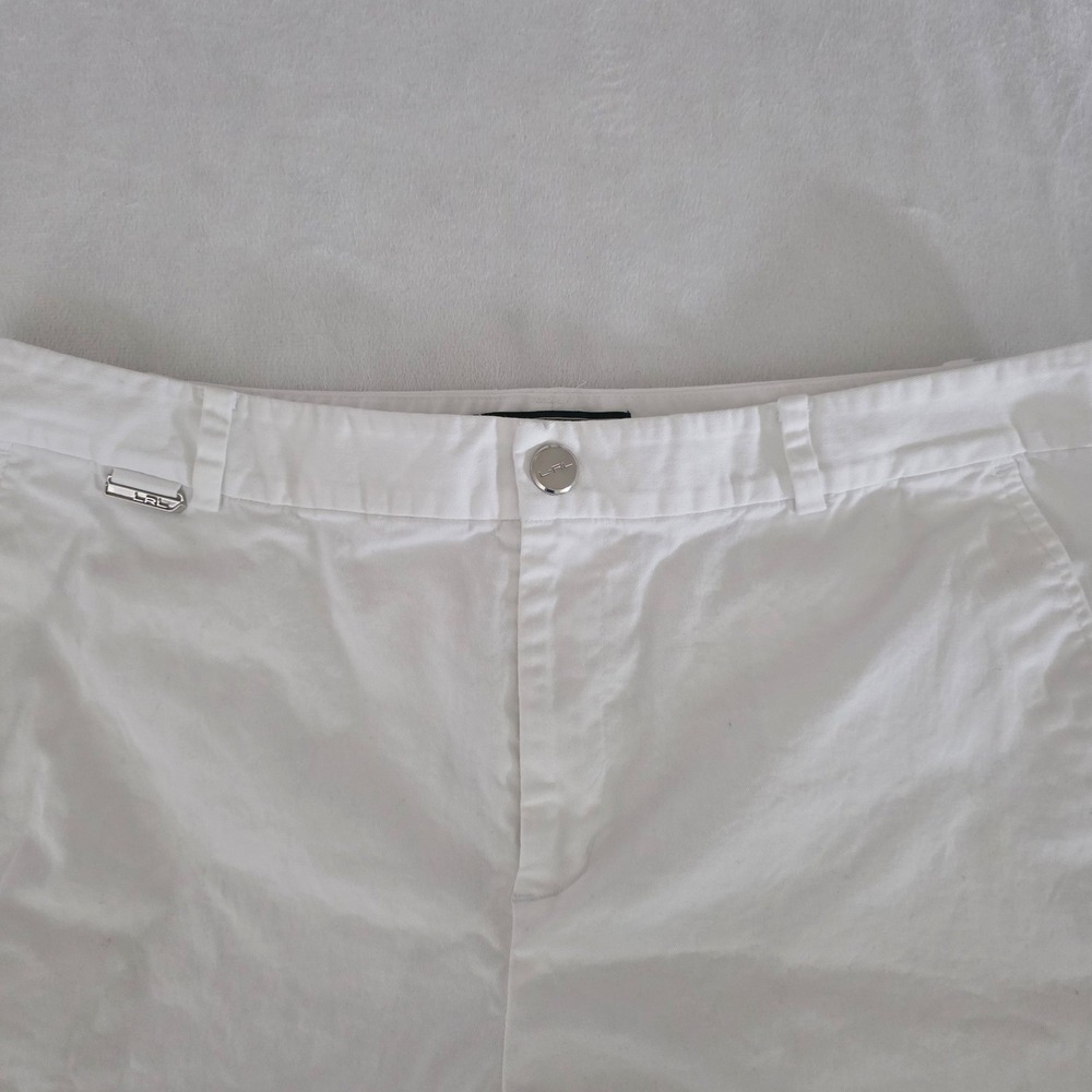 Lauren Active Ralph Lauren White Bermuda Shorts Womens Size 10 Cotton Stretch - Picture 2 of 8